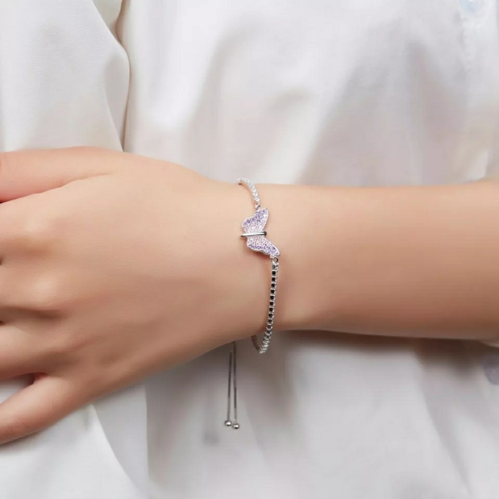 925 starling silver, AAA zircon crystal Bracelet